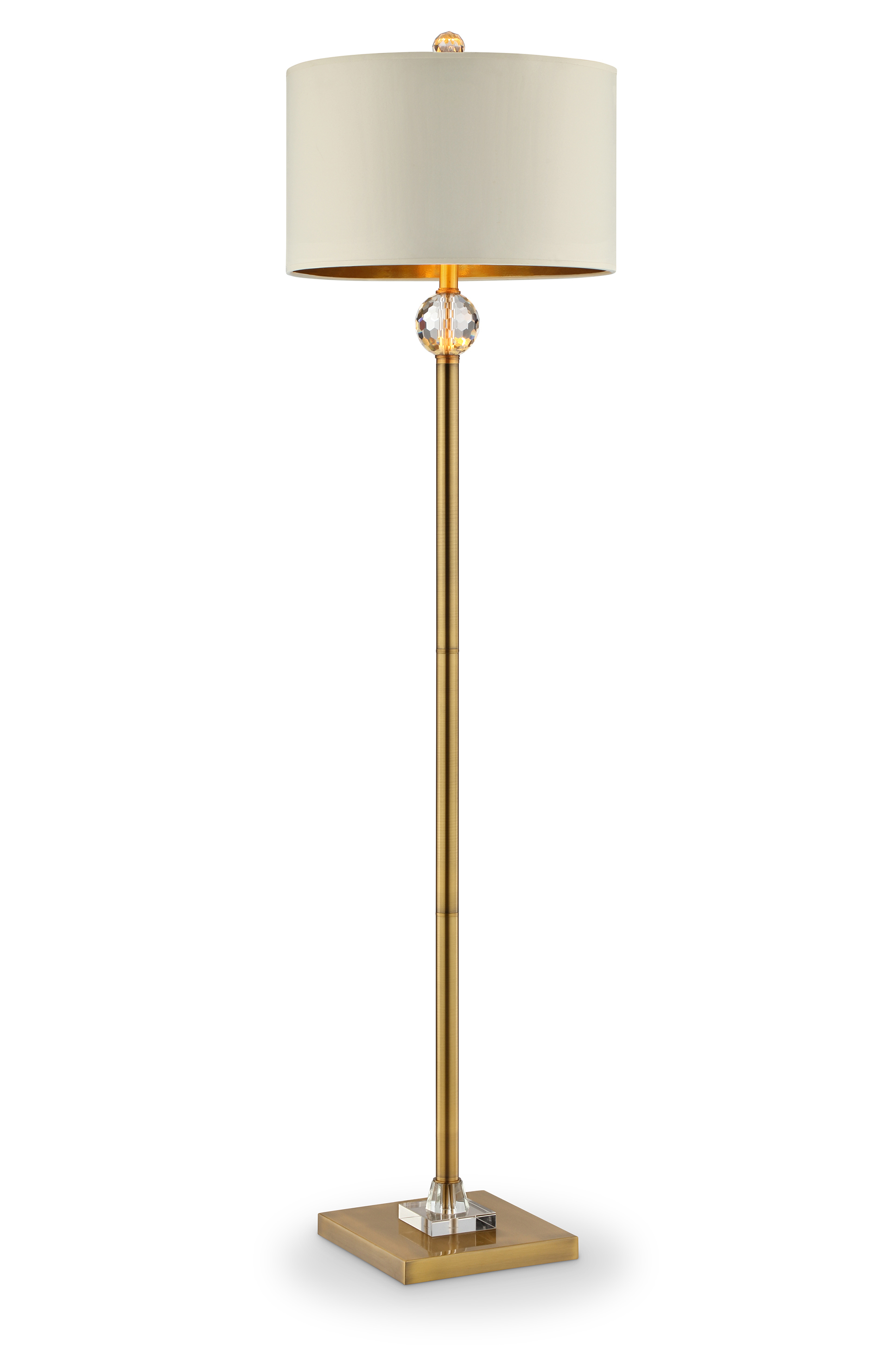 6325 In Perspicio Solid Crystal Orb Gold Column Floor Lamp intended for size 1933 X 2900