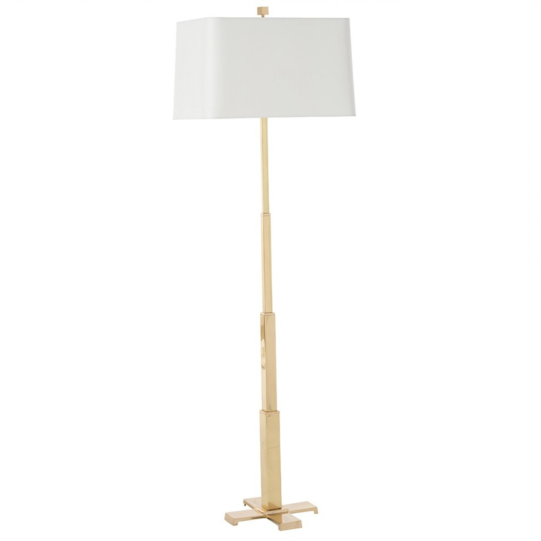 64quot Tall Rosetta Floor Lamp Brass Polished Brass Gold in size 1800 X 1800