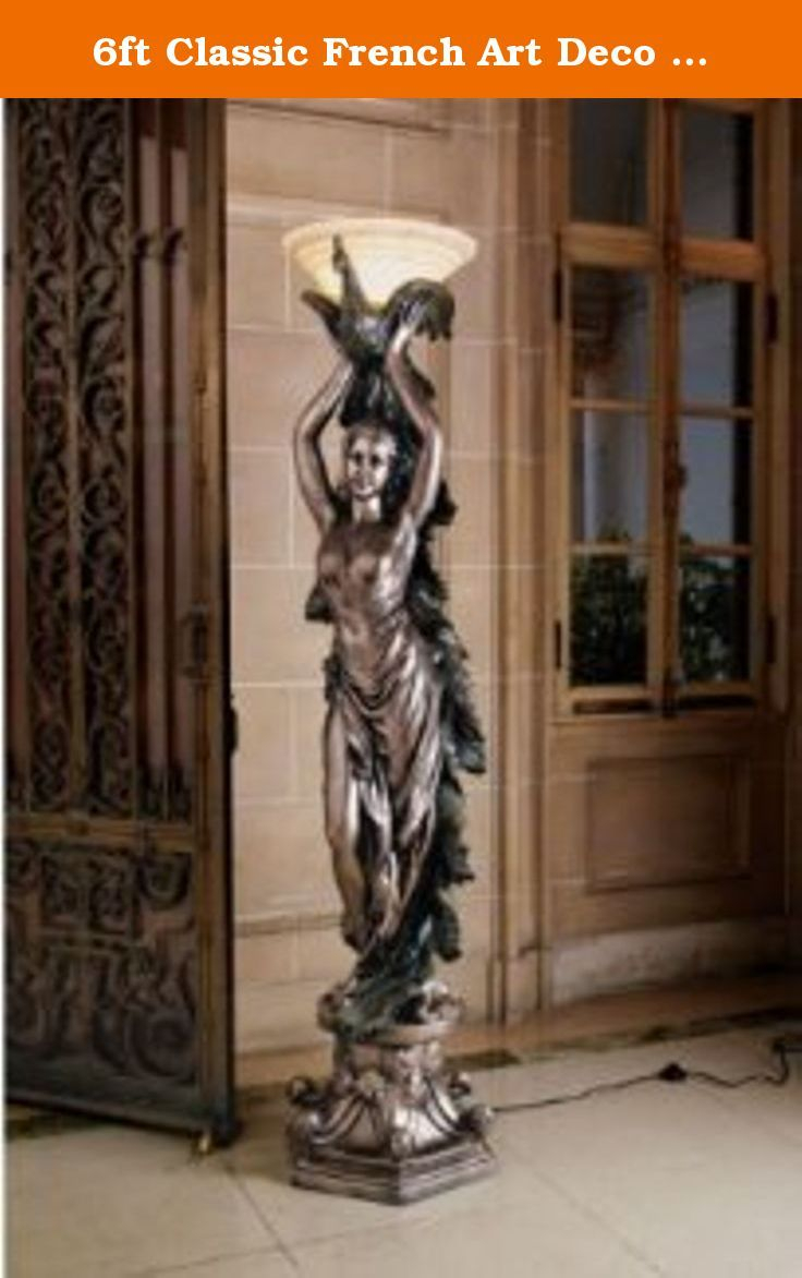 6ft Classic French Art Deco Decorative Peacock Lady Statue intended for dimensions 736 X 1172