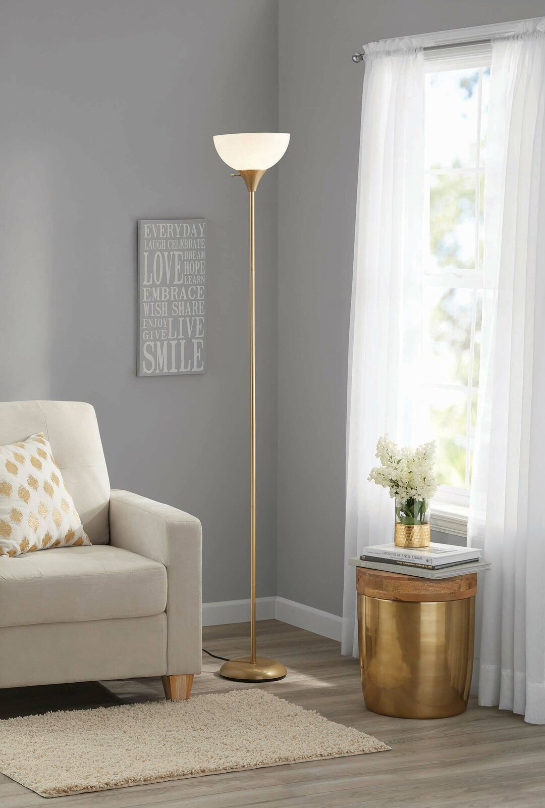 71 Inch Floor Lamp Modern Light White Shade Standing Gold Base Home Decorative with regard to measurements 1080 X 1600