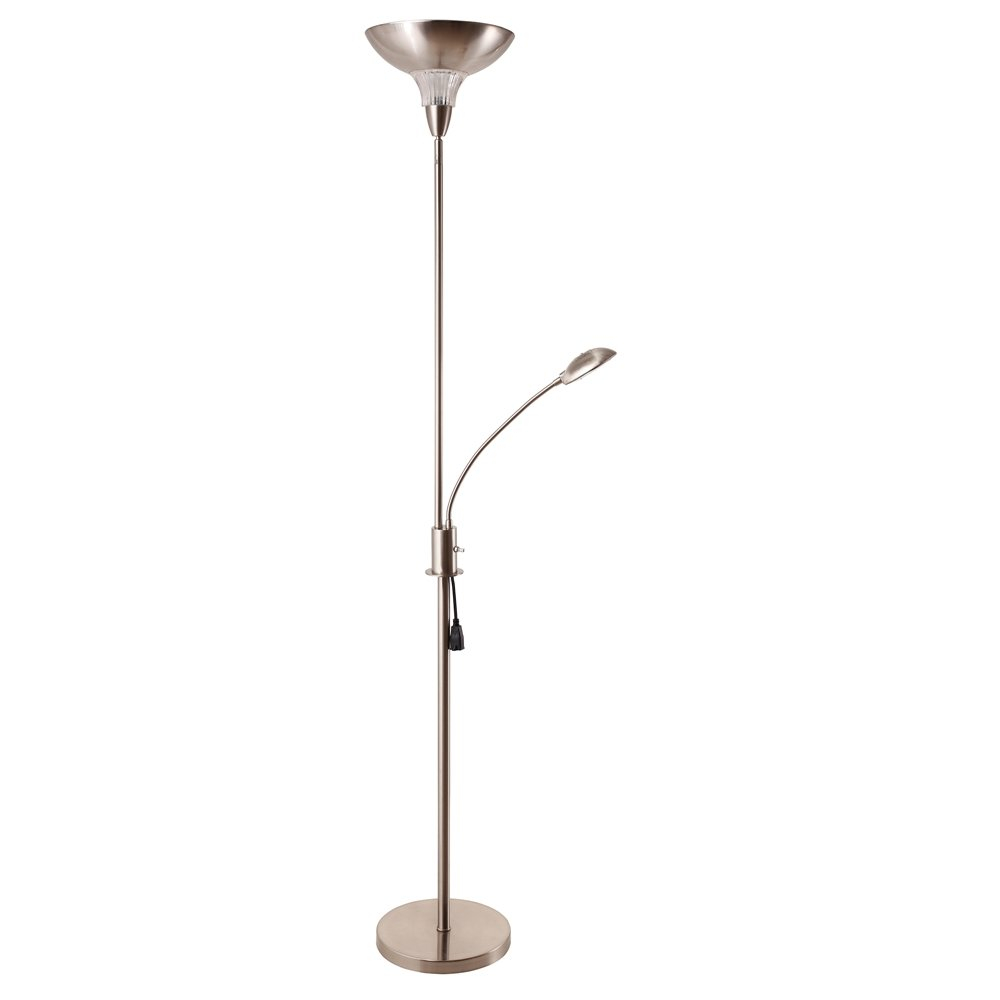 72h 2 Light Task Torchiere Floor Lamp Ore International intended for proportions 1000 X 1000