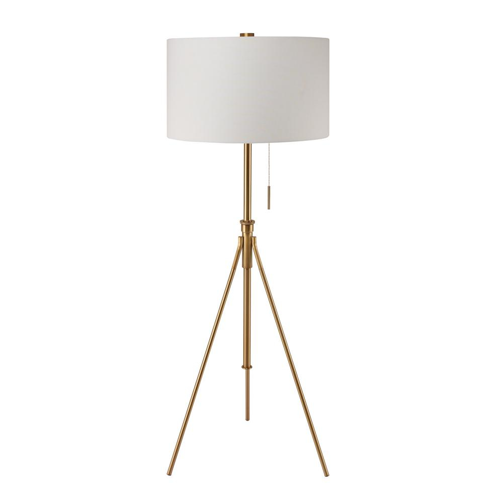 8 In To 72 In H Mid Century Adjustable Tripod Gold Floor Lamp in proportions 1000 X 1000