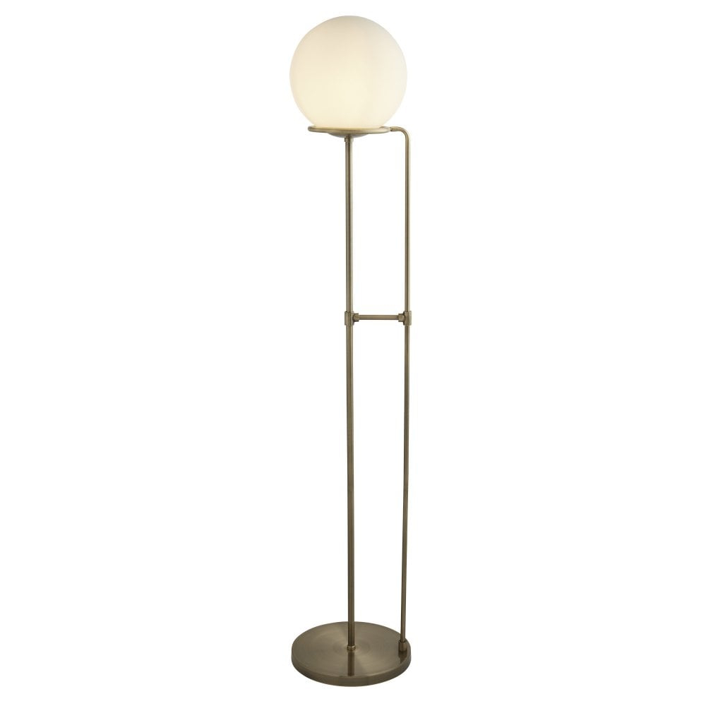 8093ab Sphere 1 Light Floor Lamp Antique Brass with regard to dimensions 1000 X 1000