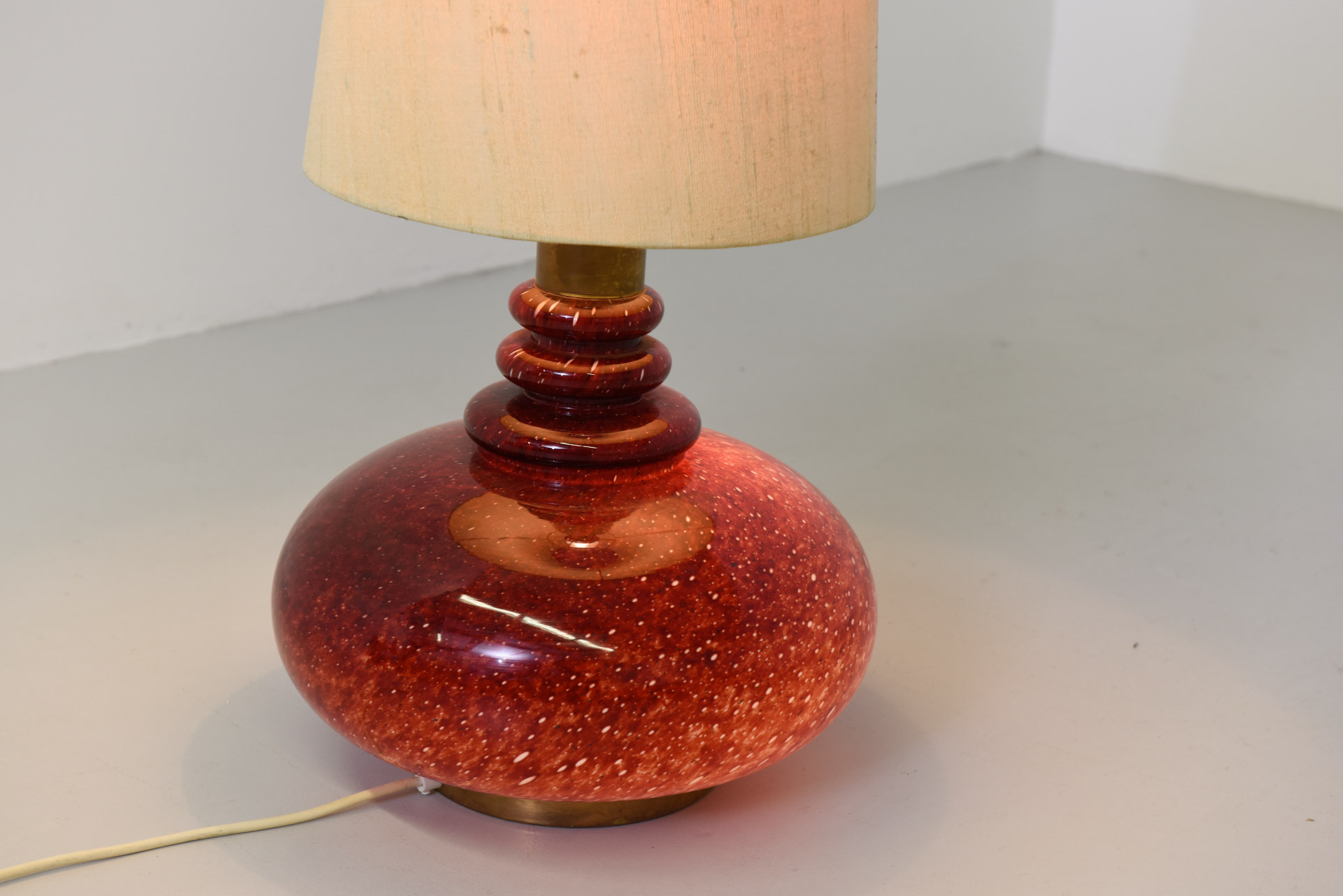 A Large Table Lamp In Red Glass Brass Archive Modest intended for size 1920 X 1281