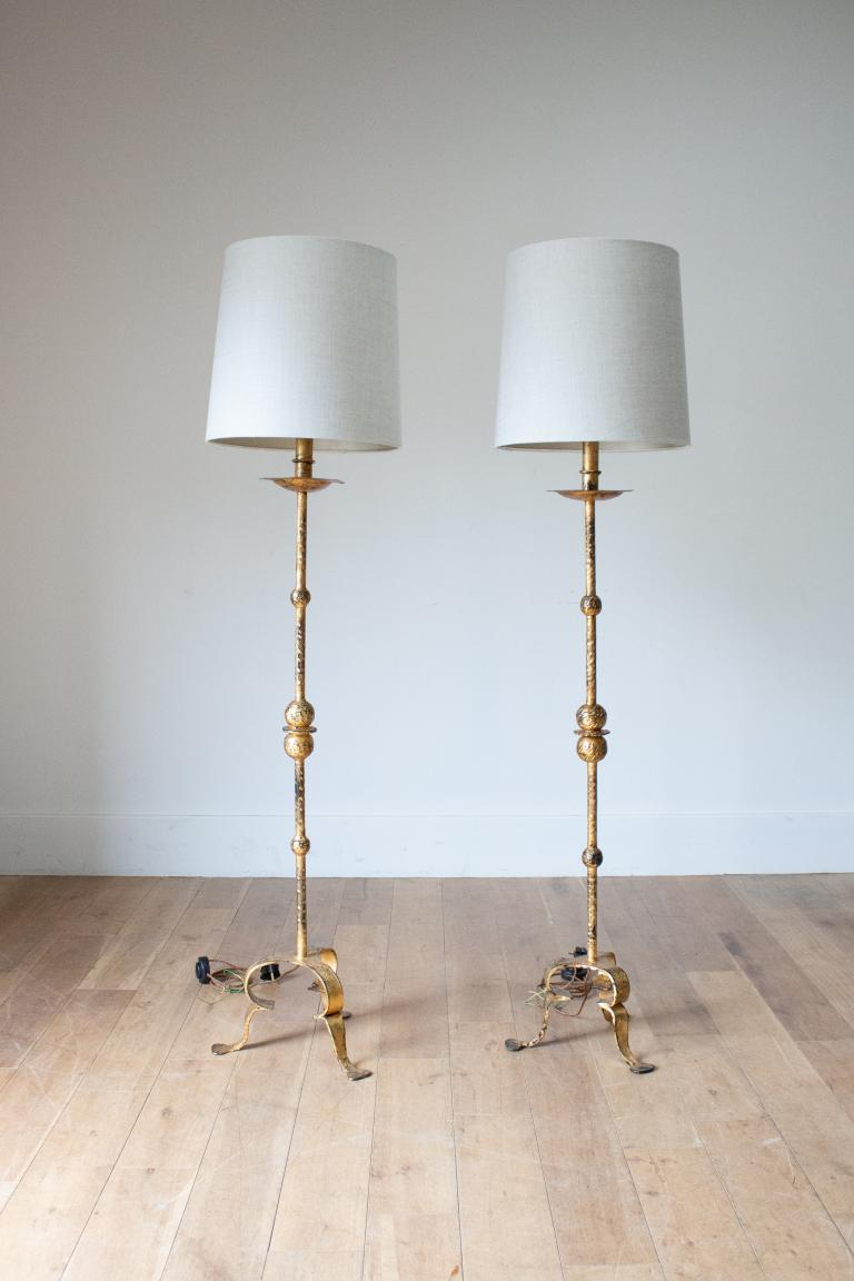 A Matched Pair Of 1950s Spanish Floor Lamps In Lighting with regard to measurements 768 X 1152