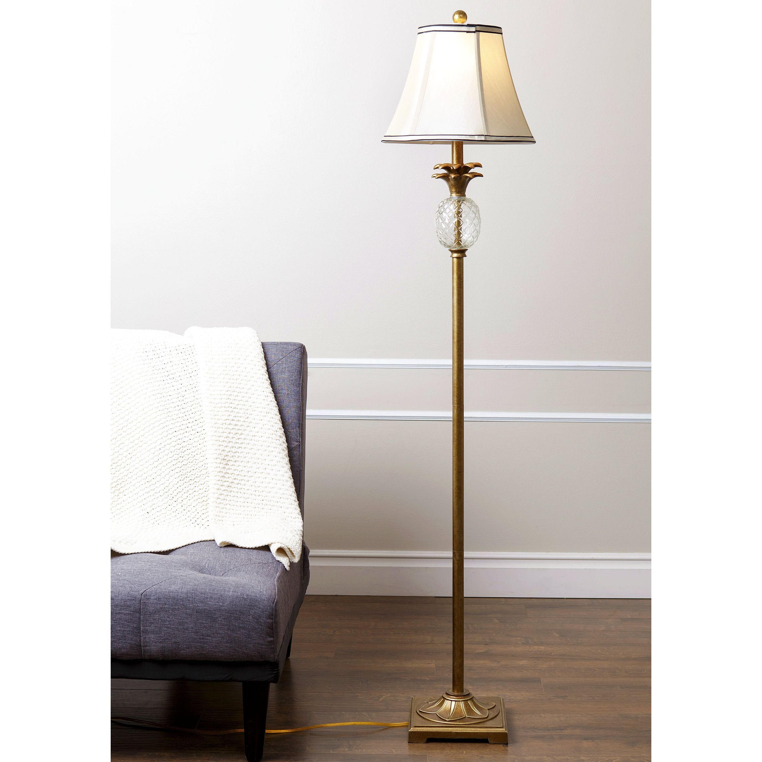 Abson Living Alexandra Antiqued Gold Pineapple Floor Lamp in proportions 2520 X 2520