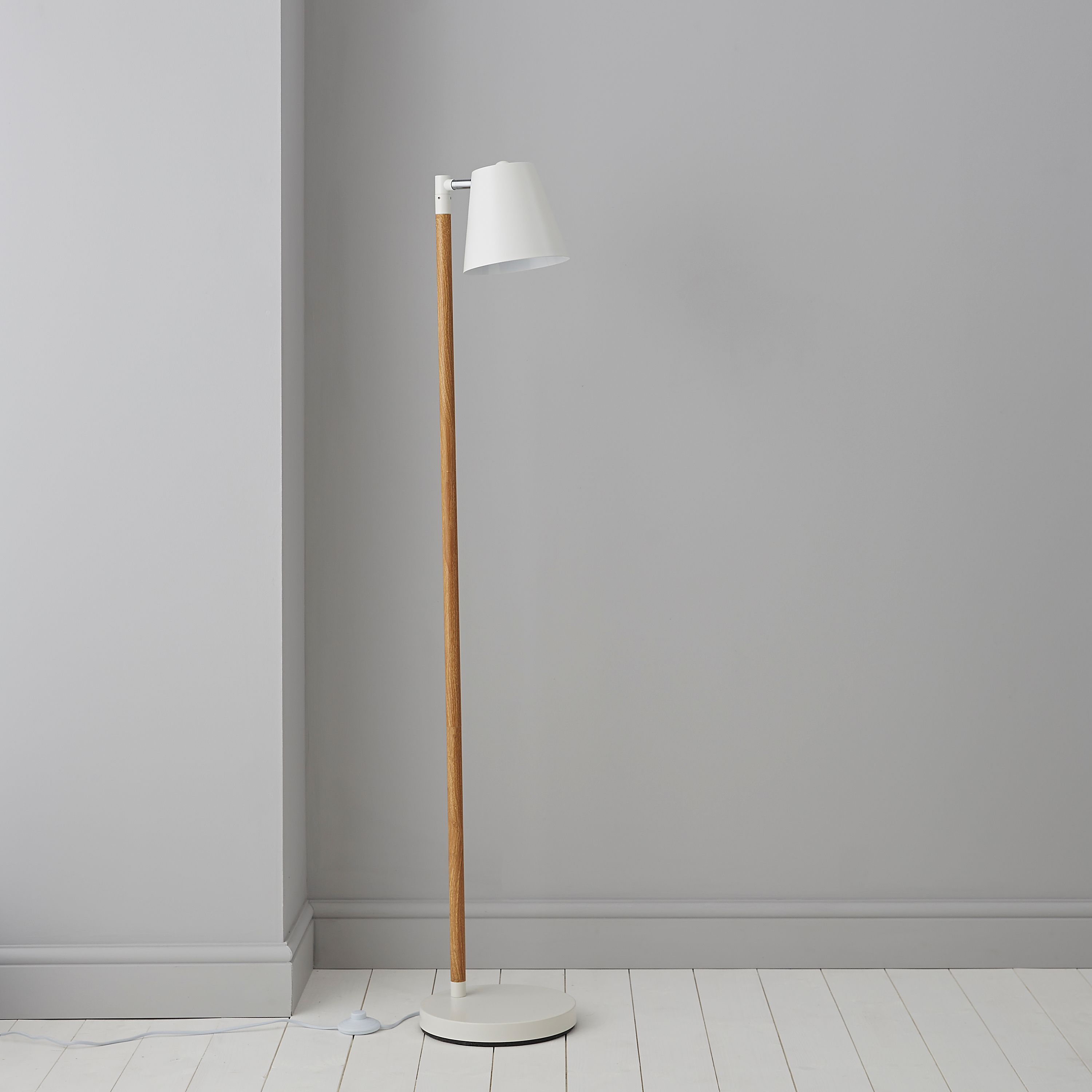 Adelsbury White Floor Lamp In 2019 Diy Floor Lamp White regarding size 3000 X 3000
