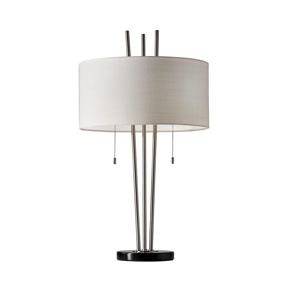 Adesso Anderson 28 In Brushed Steel Table Lamp regarding proportions 1000 X 1000