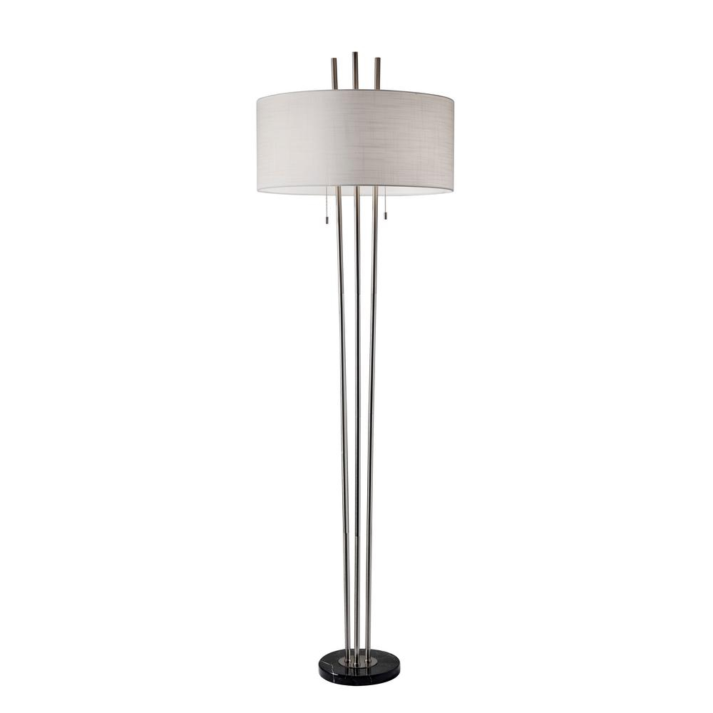 Adesso Anderson 71 In Brushed Steel Floor Lamp with dimensions 1000 X 1000