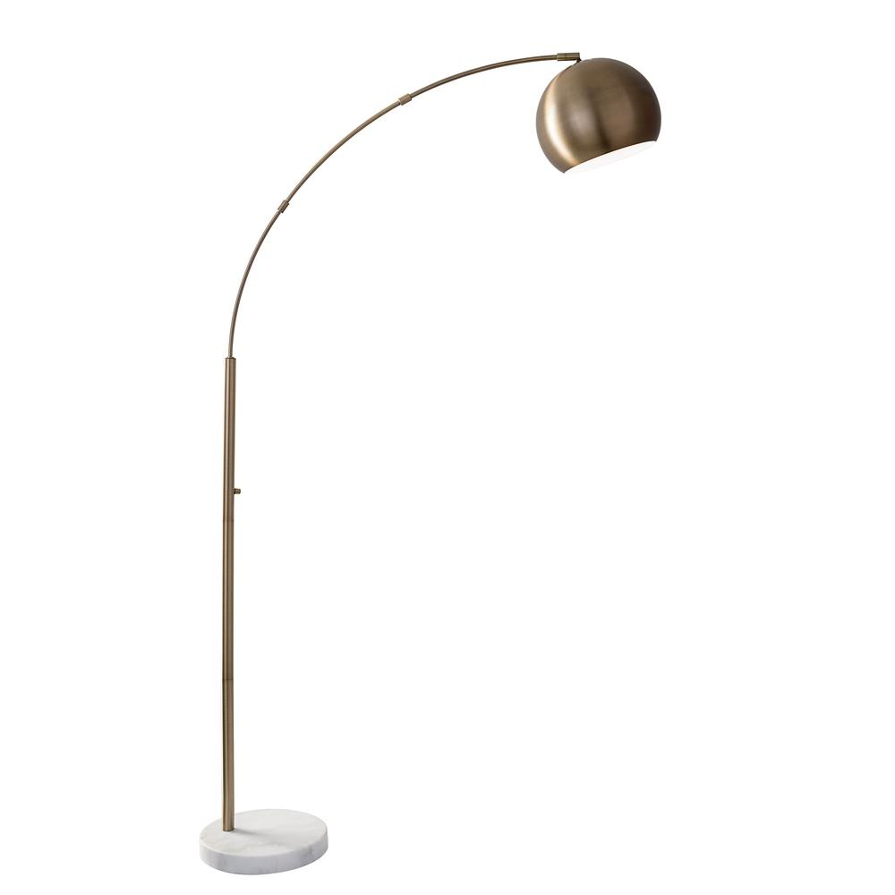 Adesso Astoria 78 In Brass Floor Lamp with regard to size 1000 X 1000