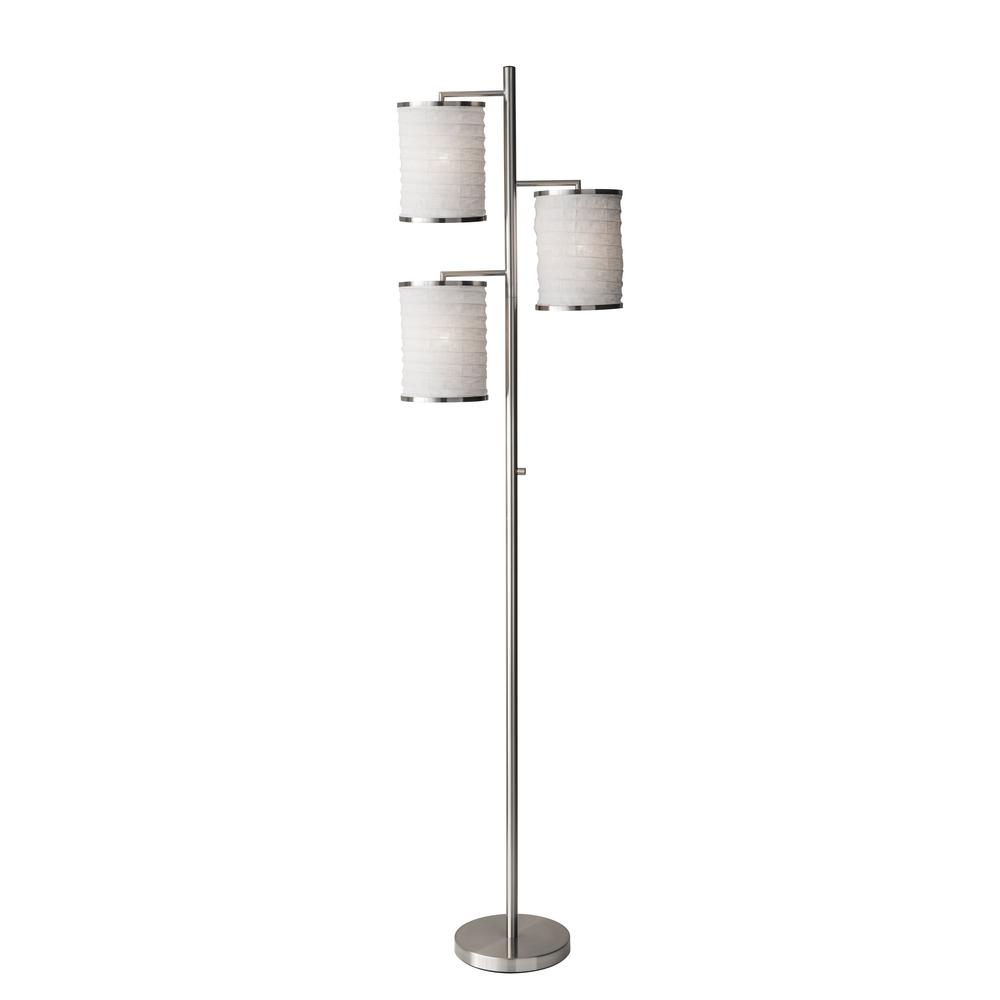 Adesso Bellows 74 In Steel Tree Floor Lamp within sizing 1000 X 1000