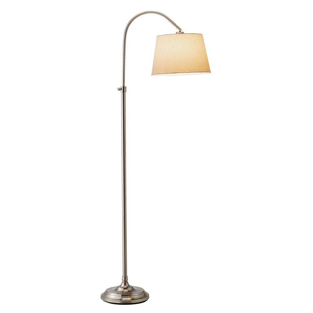 Adesso Bonnet 62 In Satin Steel Adjustable Floor Lamp with regard to size 1000 X 1000