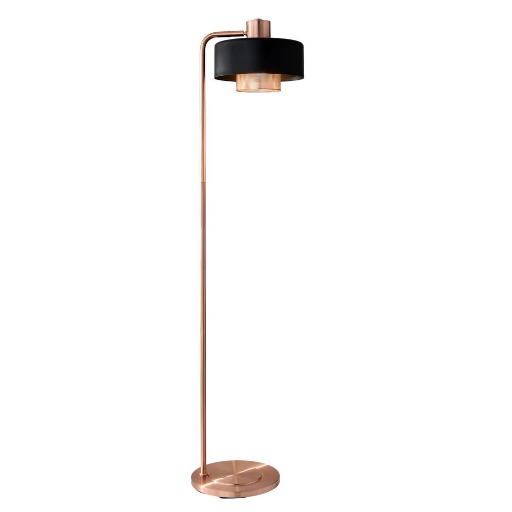 Adesso Bradbury 60 In Blackcopper Floor Lamp with regard to sizing 1000 X 1000