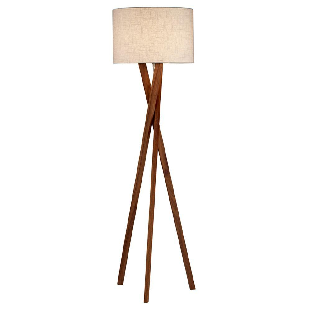 Adesso Brooklyn 63 In Walnut Floor Lamp intended for proportions 1000 X 1000