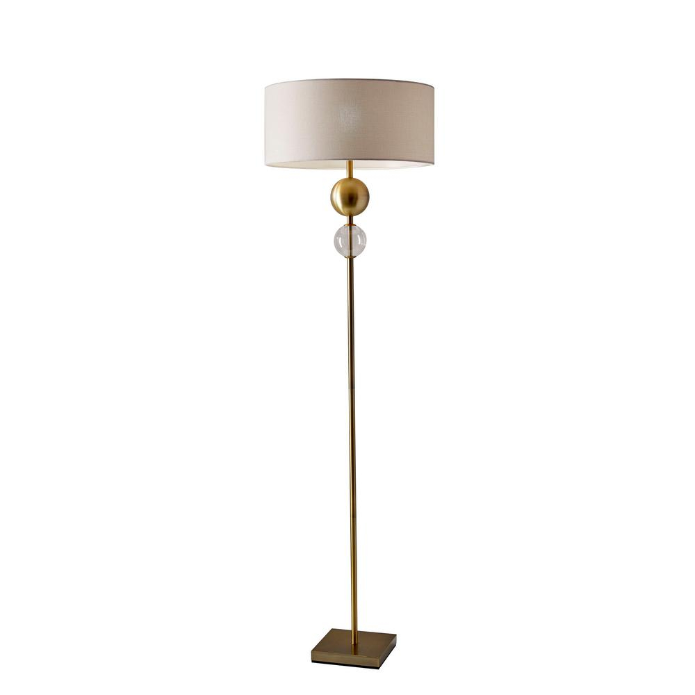 Adesso Chloe 69 In Brass Floor Lamp with measurements 1000 X 1000