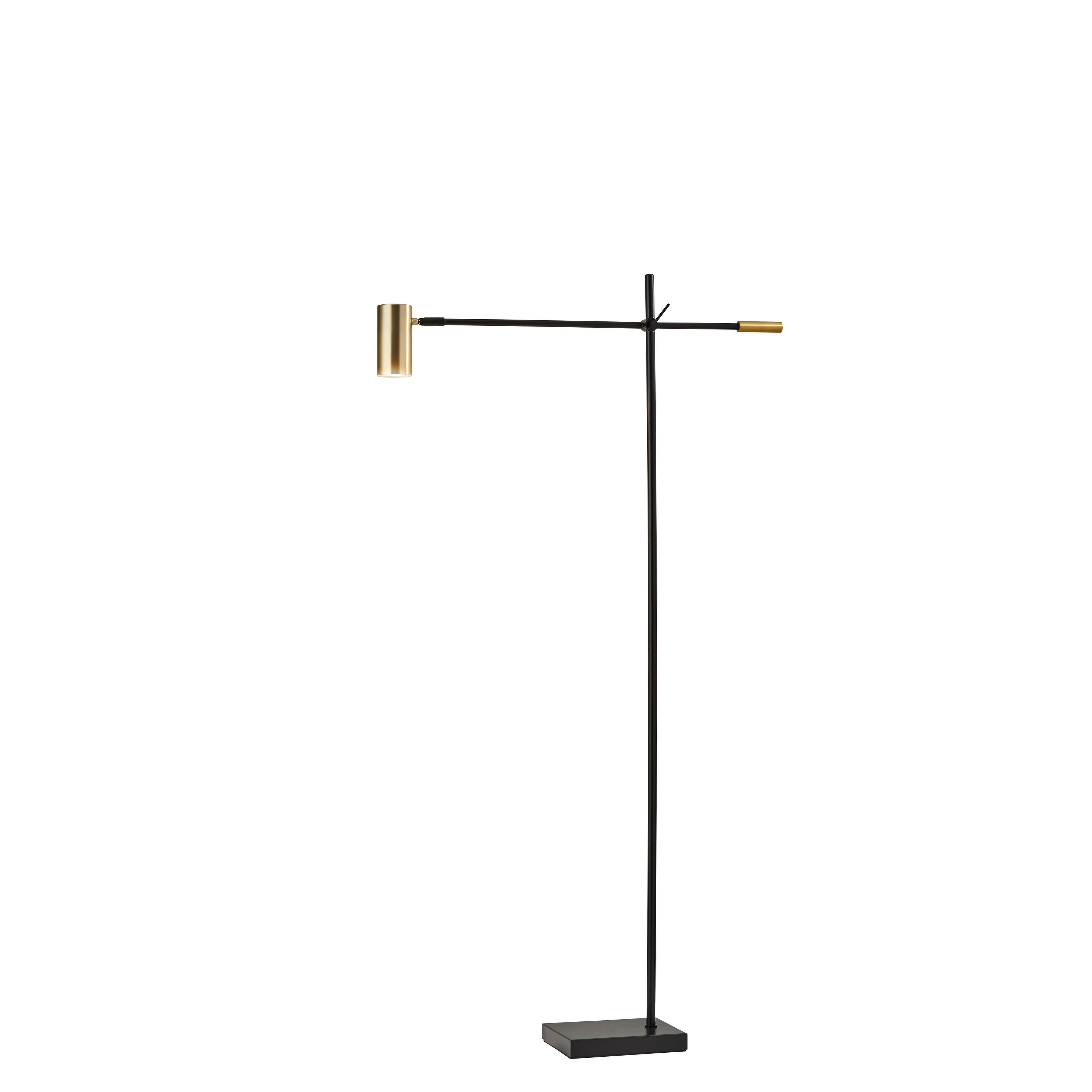 Adesso Collette Adjustable Arm Dimmable Led Floor Lamp within size 3000 X 3000