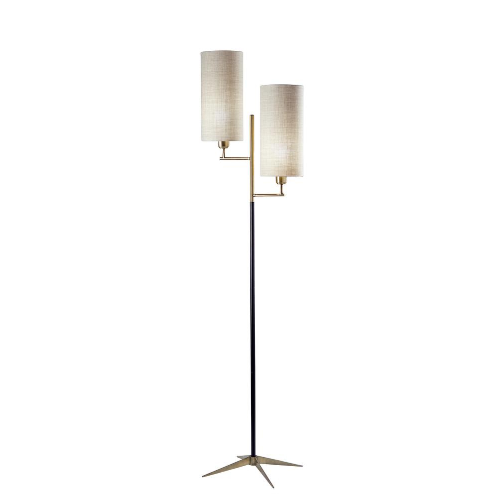 Adesso Davis 70 In Brass Floor Lamp inside size 1000 X 1000