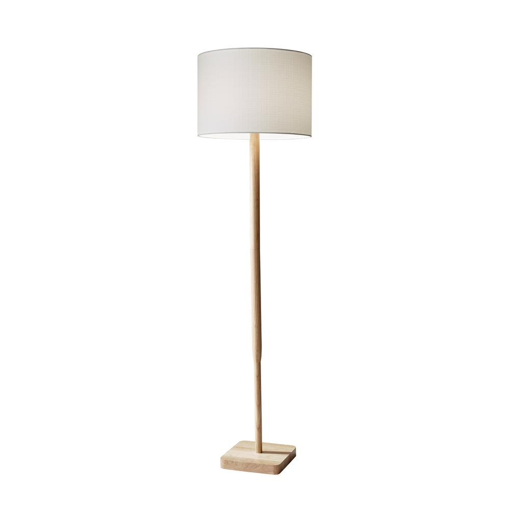 Adesso Ellis 585 In Natural Wood Floor Lamp inside size 1000 X 1000