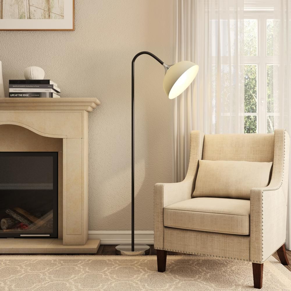 Adesso Gander 71 In H Black Floor Lamp with sizing 1000 X 1000