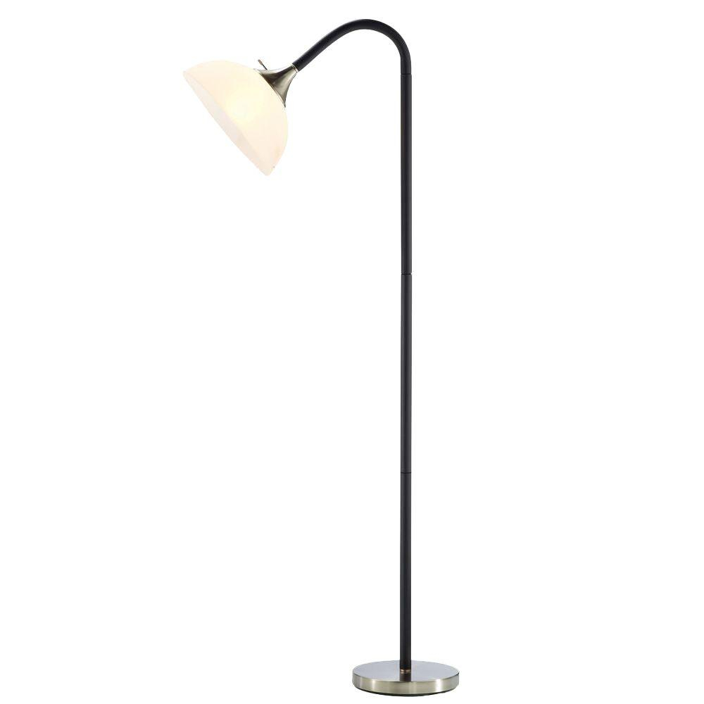 Adesso Gander 71 In H Black Floor Lamp within proportions 1000 X 1000