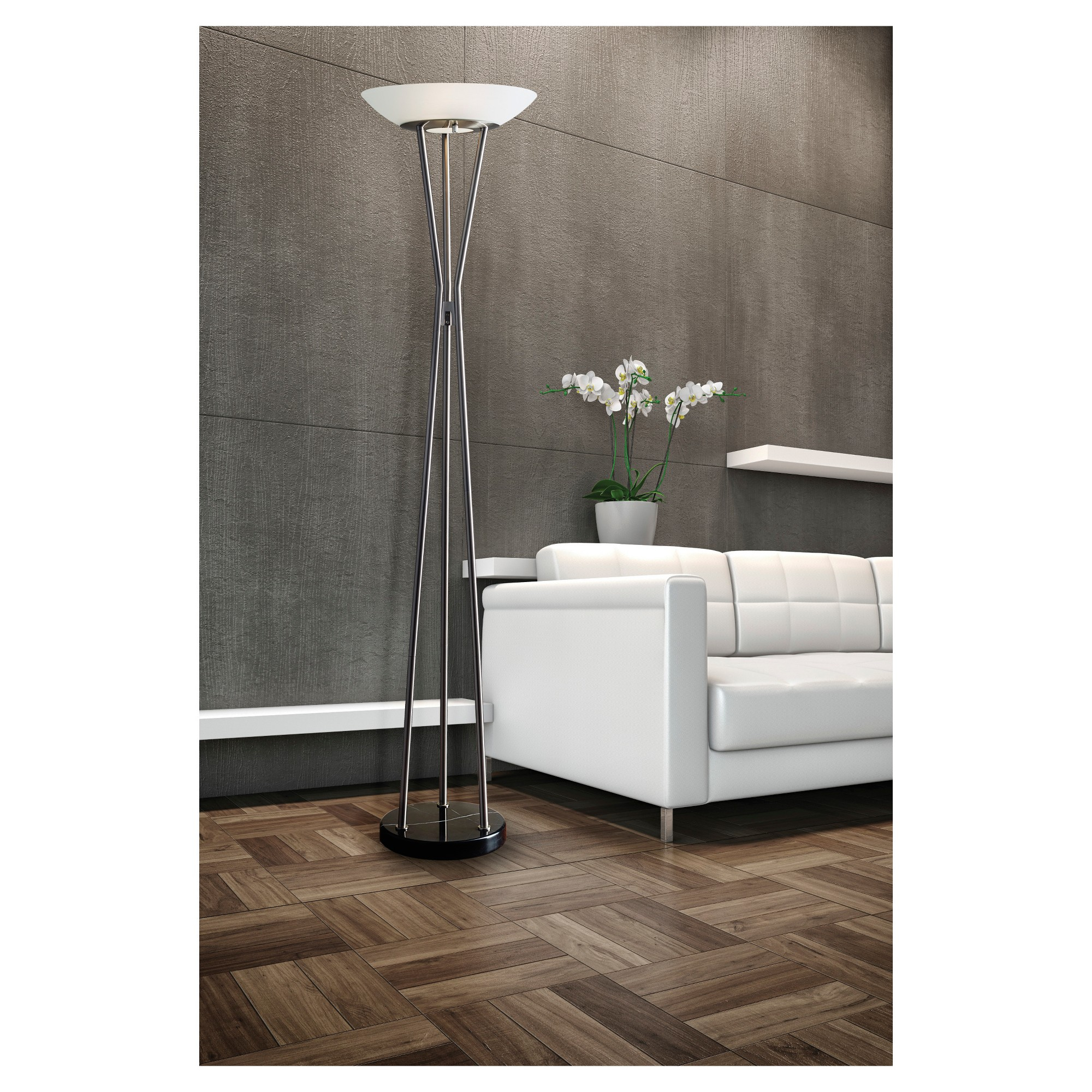 Adesso Gemma Floor Lamp Silver Lamp Only Products In in proportions 2000 X 2000