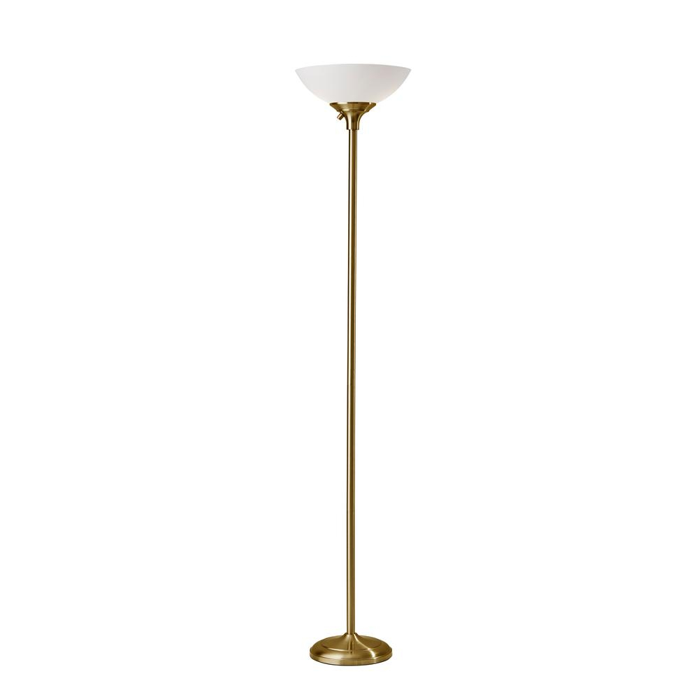 Adesso Glenn 71 In Brass Floor Lamp for size 1000 X 1000