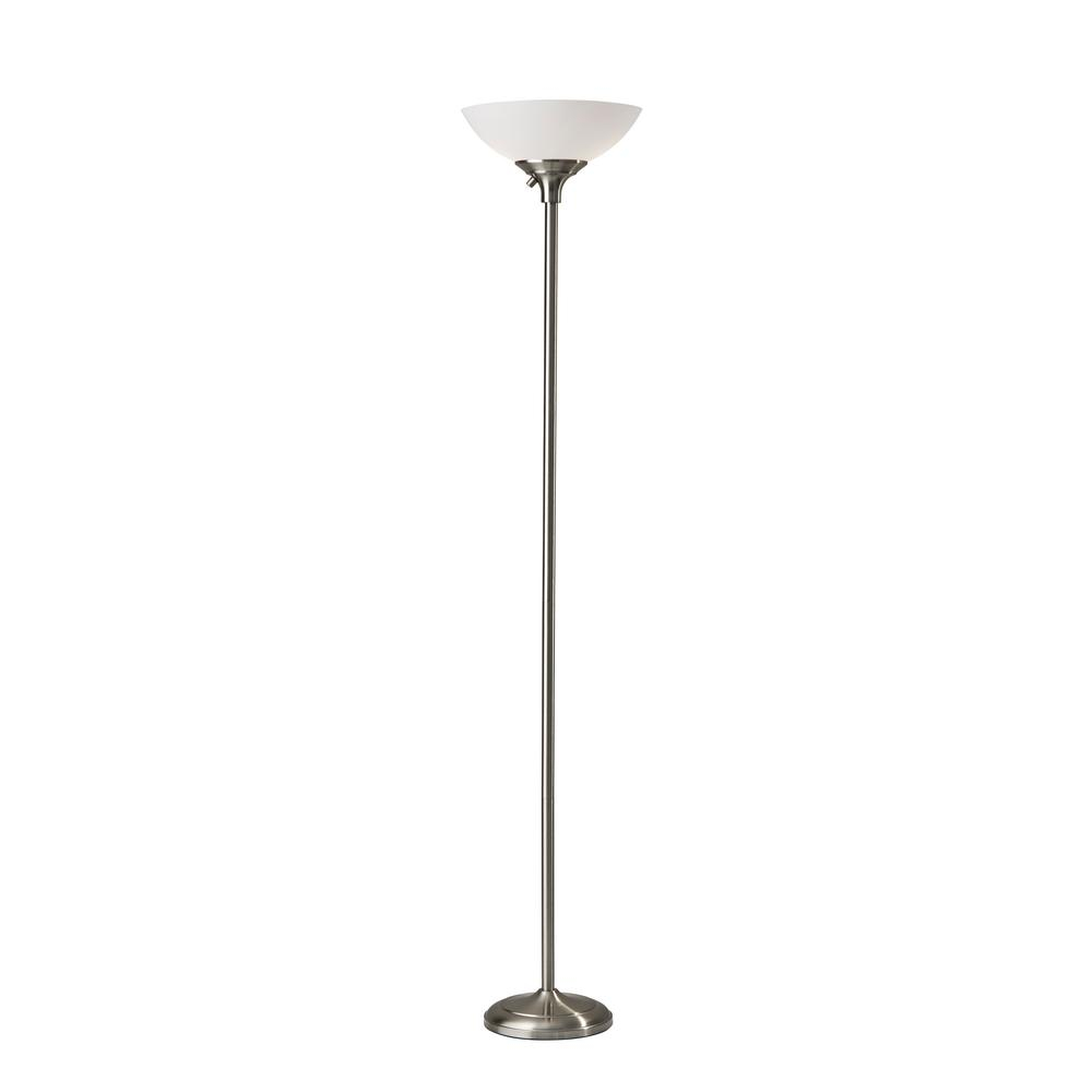 Adesso Glenn 71 In Steel Torchiere Floor Lamp pertaining to size 1000 X 1000