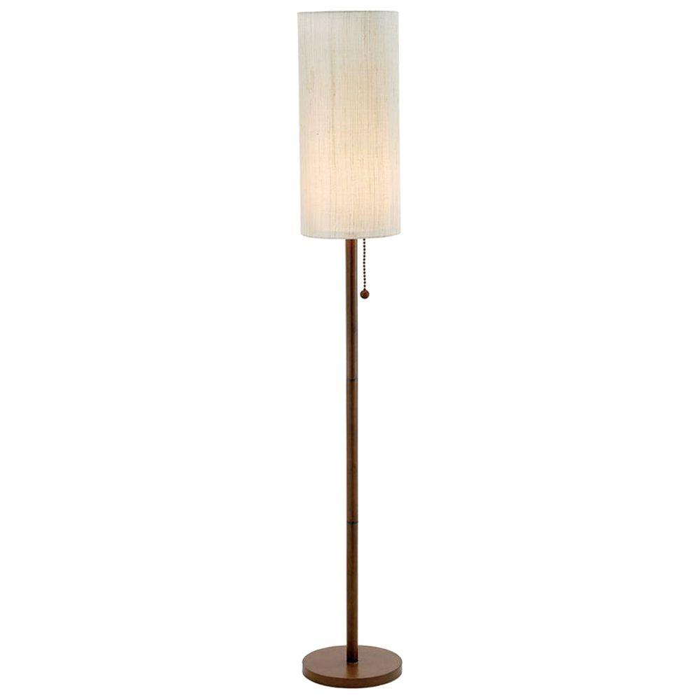 Adesso Hamptons 65 In Walnut Floor Lamp pertaining to size 1000 X 1000
