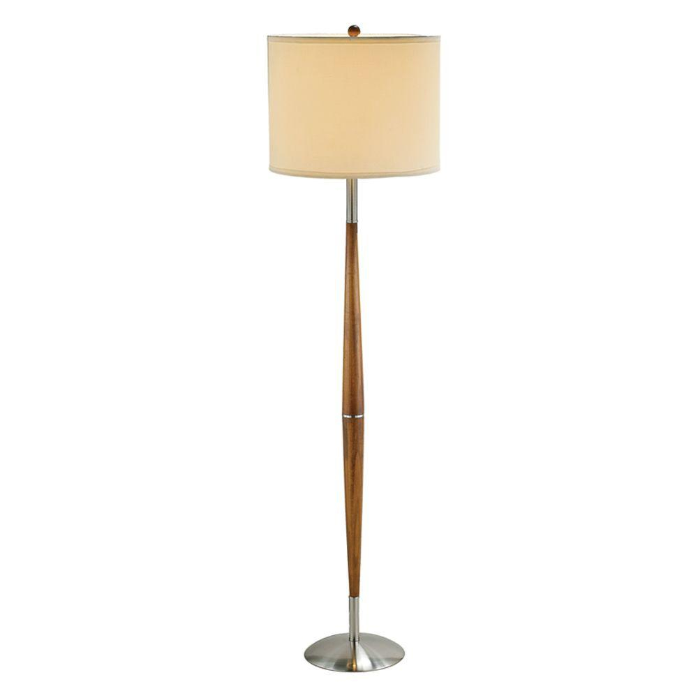 Adesso Hudson 61 In Dark Maple Floor Lamp in sizing 1000 X 1000