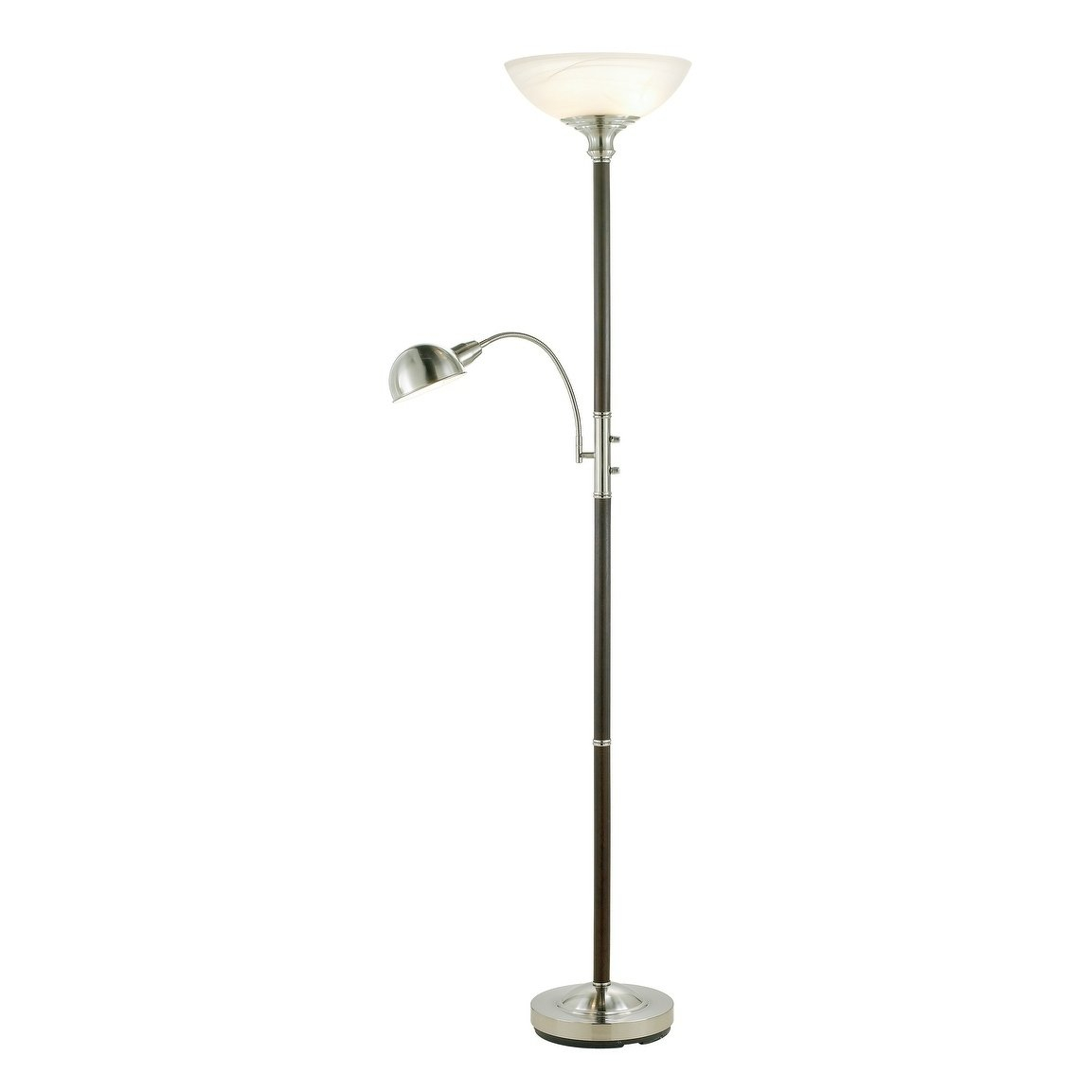 Adesso Lexington 300w Combo Torchiere Silver Products In regarding proportions 1153 X 1153