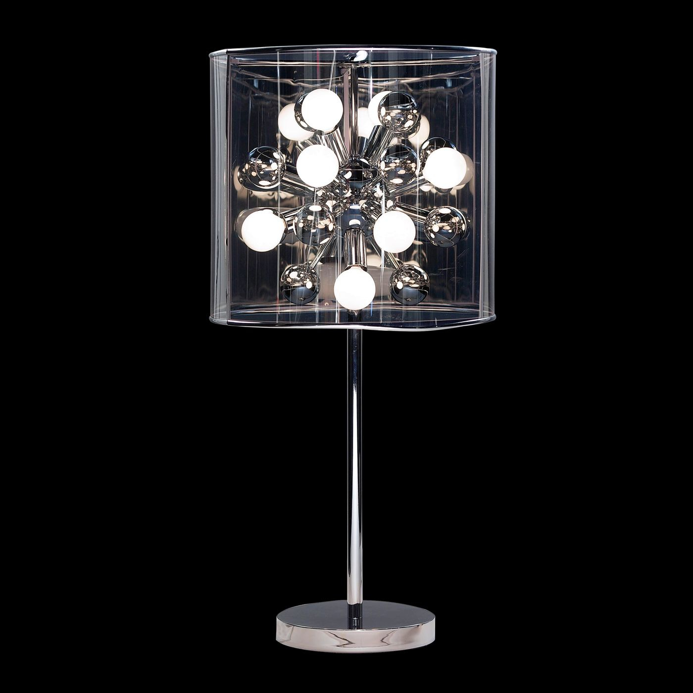 Adesso Lighting 3260 22 12 Light Starburst Table Lamp Steel regarding measurements 1400 X 1400