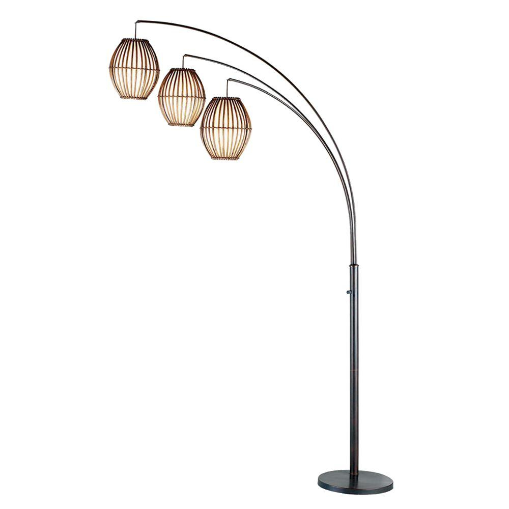 Adesso Maui 82 In Antique Bronze Arc Floor Lamp in sizing 1000 X 1000