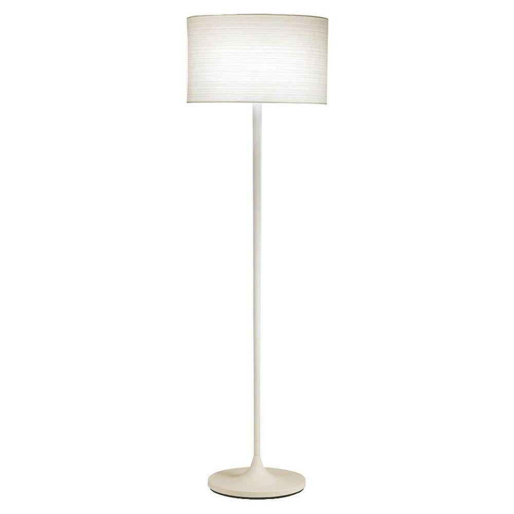 Adesso Oslo 60 In White Floor Lamp intended for proportions 1000 X 1000