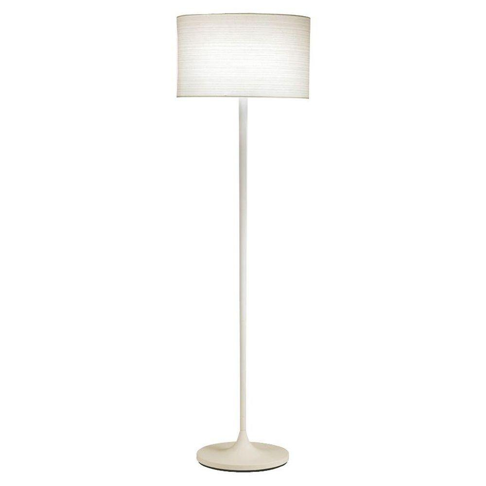 Adesso Oslo 60 In White Floor Lamp throughout proportions 1000 X 1000