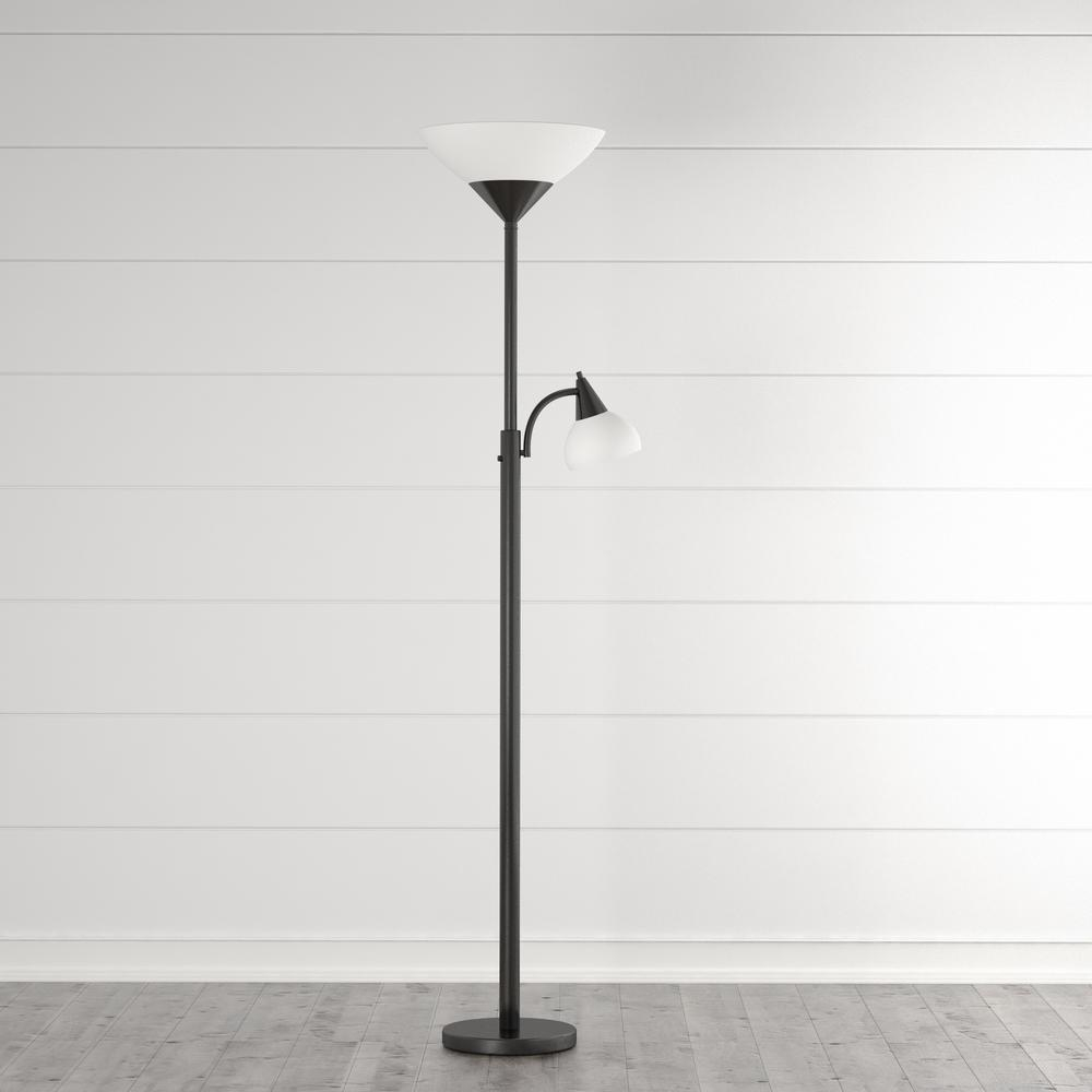 Adesso Piedmont 71 In Black Combo Floor Lamp with regard to size 1000 X 1000