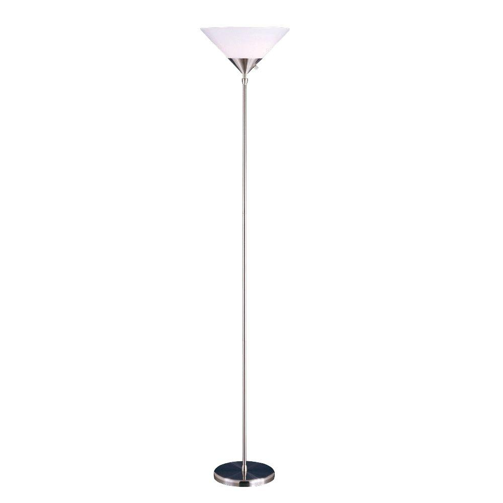 Adesso Pisces 73 In Satin Steel Floor Lamp with regard to proportions 1000 X 1000