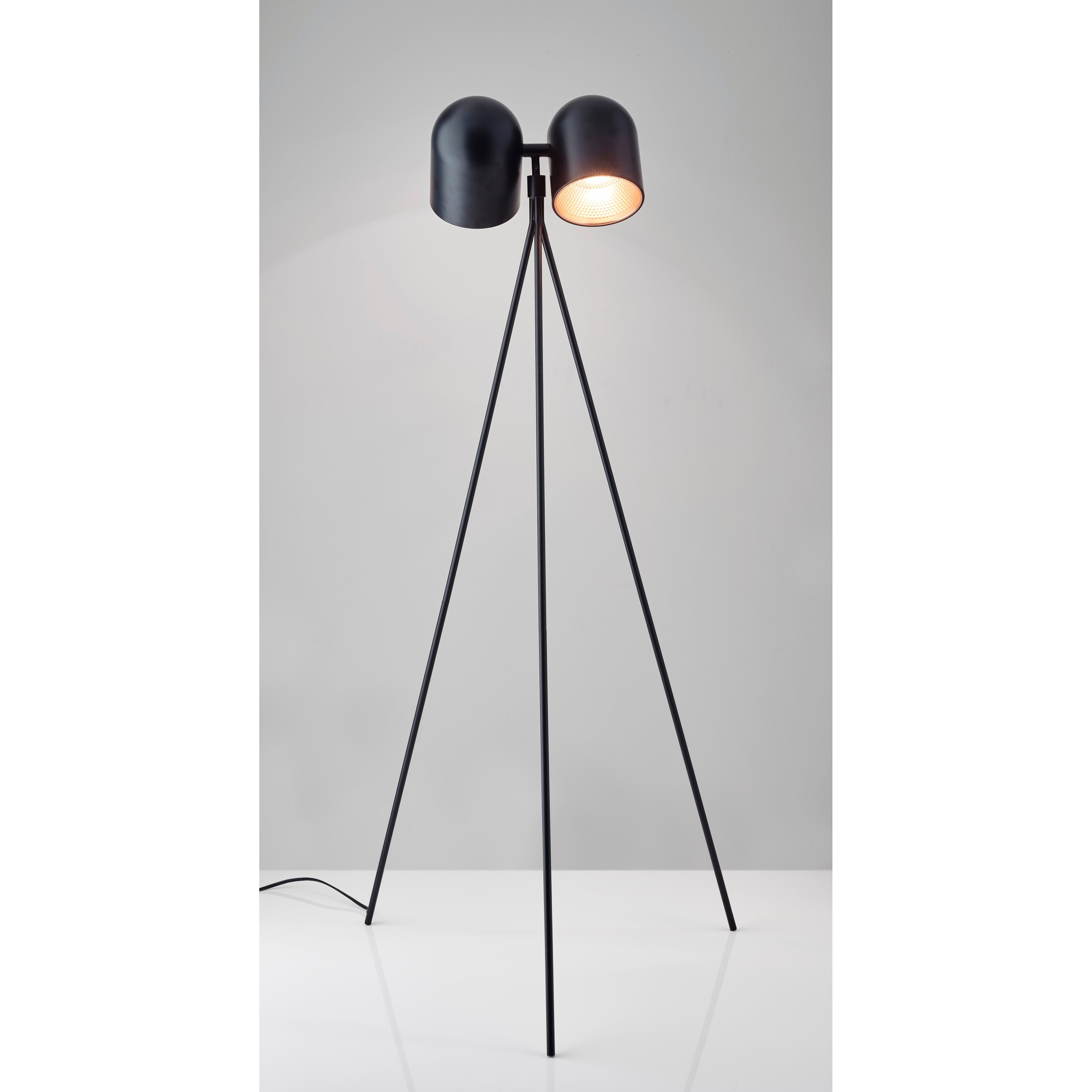 Adesso Simon Matte Black Floor Lamp pertaining to measurements 3500 X 3500