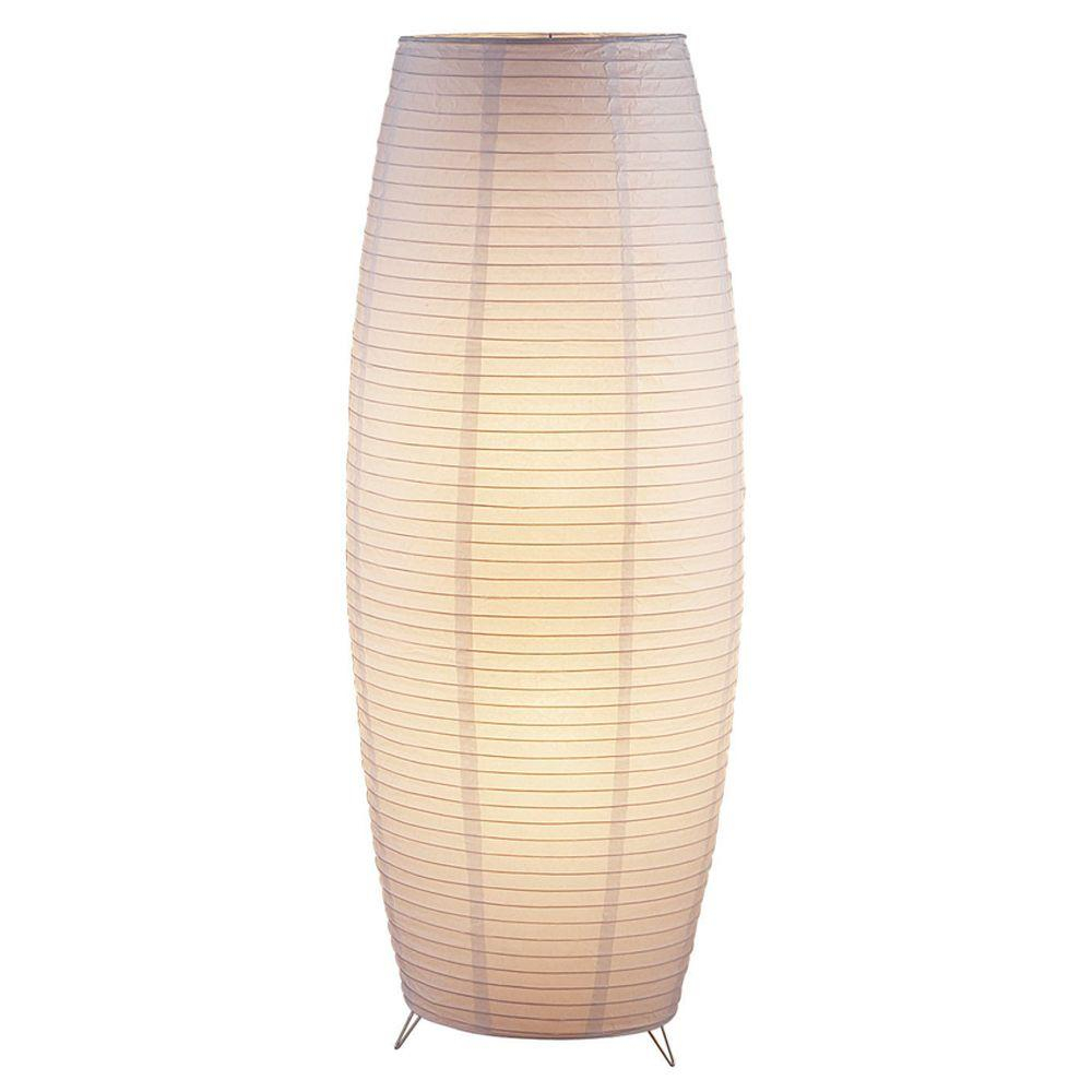 Adesso Suki 51 In White Floor Lantern With Rice Paper Shade inside proportions 1000 X 1000