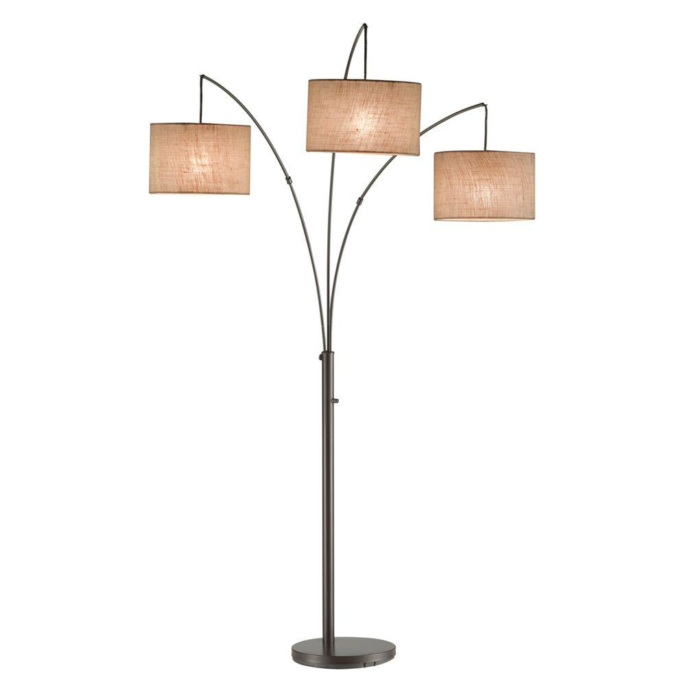 Adesso Trinity 82 In Antique Bronze Arc Lamp for proportions 1000 X 1000