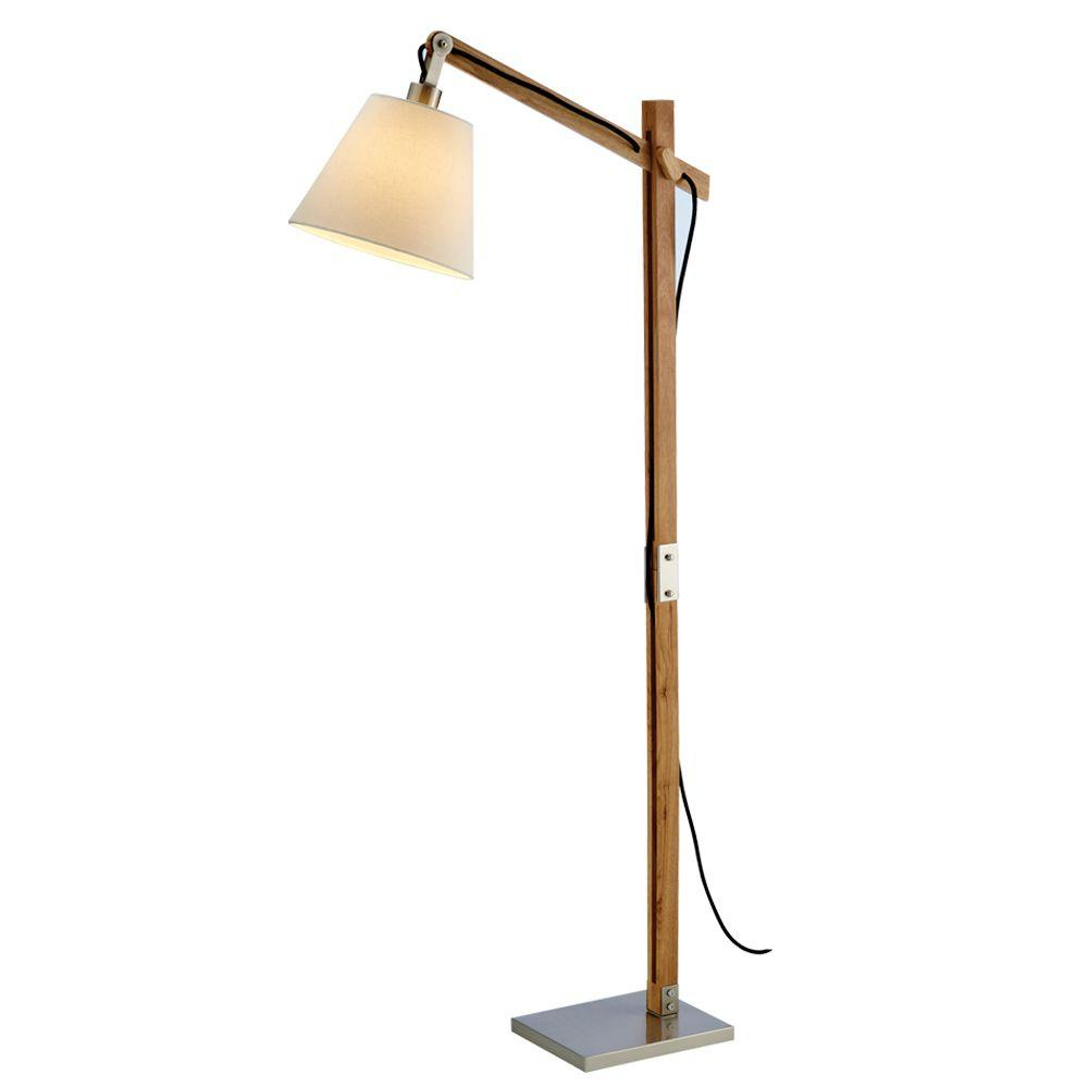 Adesso Walden 61 In H Natural Floor Lamp for measurements 1000 X 1000