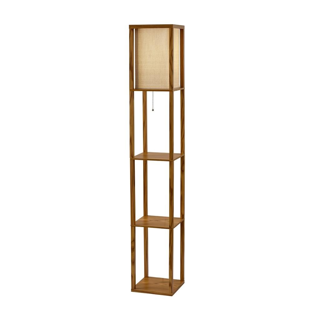 Adesso Wright 63 In Natural Wood Veneer Floor Lamp with regard to dimensions 1000 X 1000
