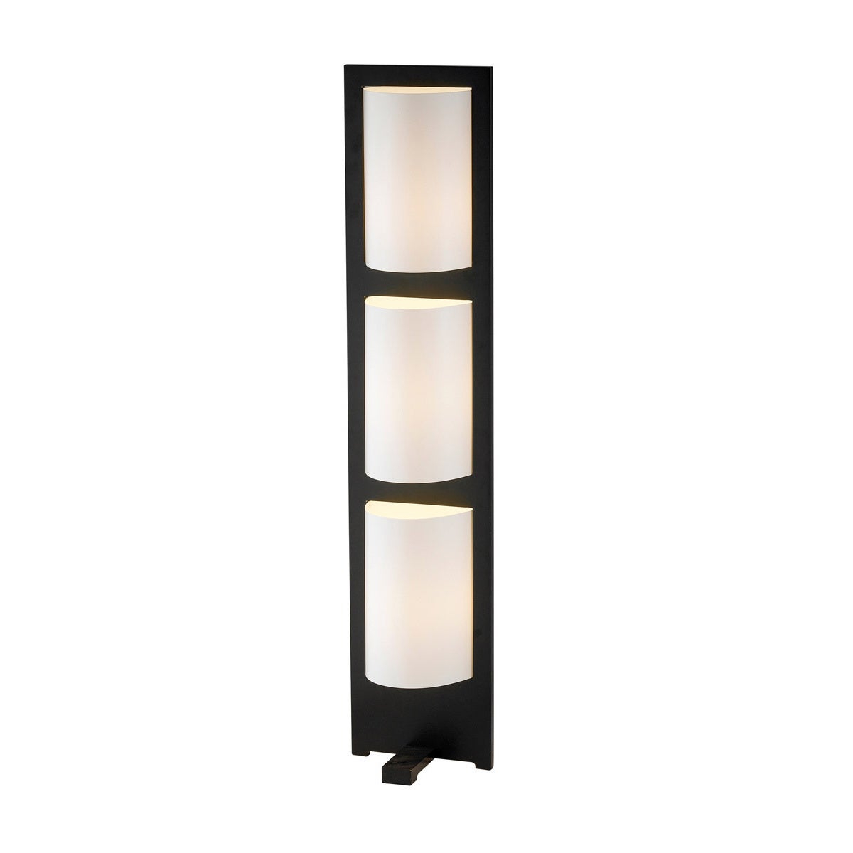 Adesso Zen Walnut And Frosted Acrylic 3 Light Floor Lamp intended for proportions 1200 X 1200