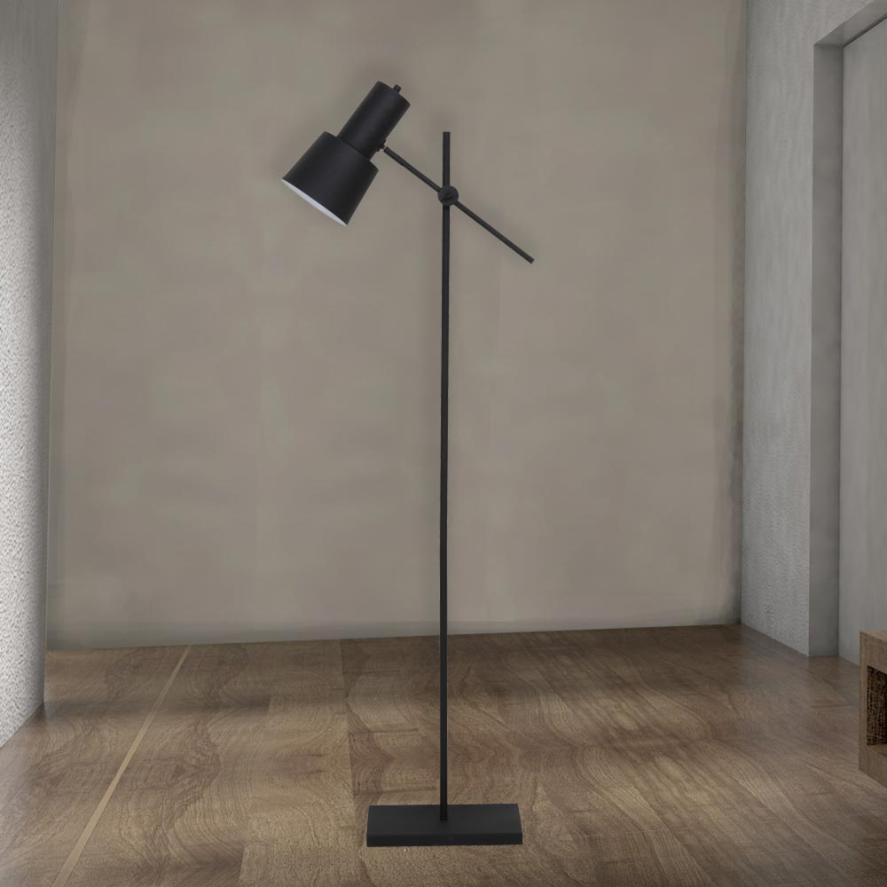 Adjustable Black Industrial Floor Lamp Cl 36080 in proportions 1000 X 1000