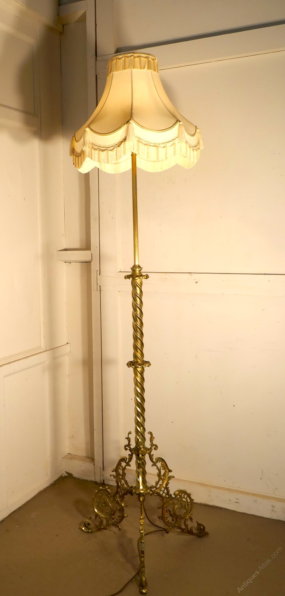Adjustable Brass Floor Lamp Rococo Standard Lamp inside size 1000 X 2091