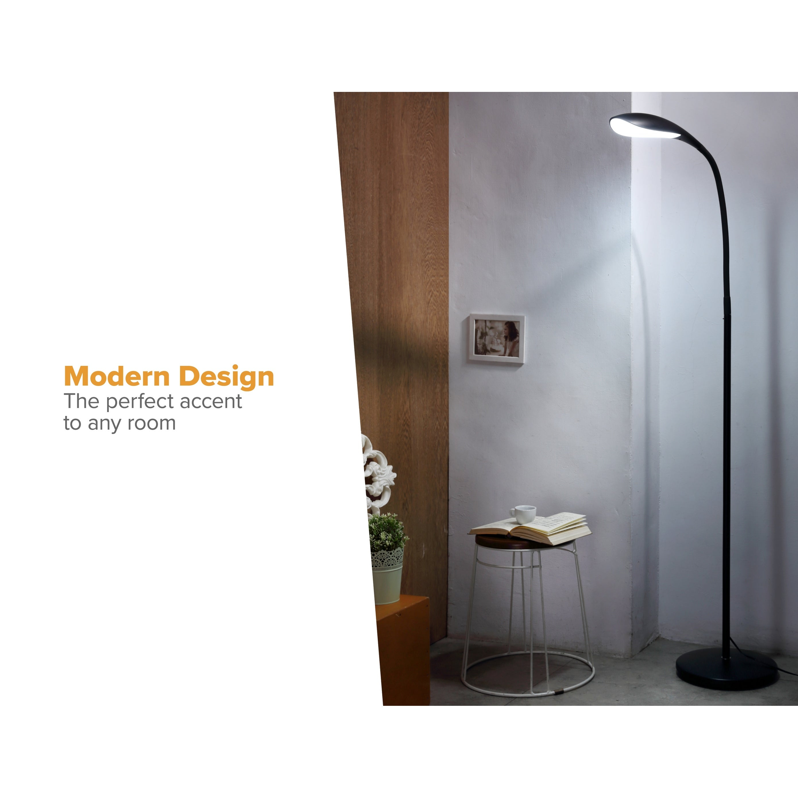 Adjustable Silicone Neck Led Floor Lamp 12w 800 Lumens Black in sizing 2779 X 2779