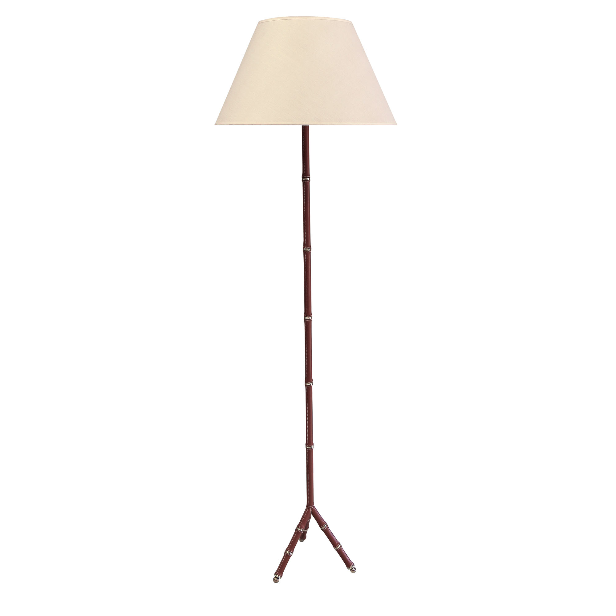 Adnet Floor Lamp Tan Leather throughout size 2000 X 2000
