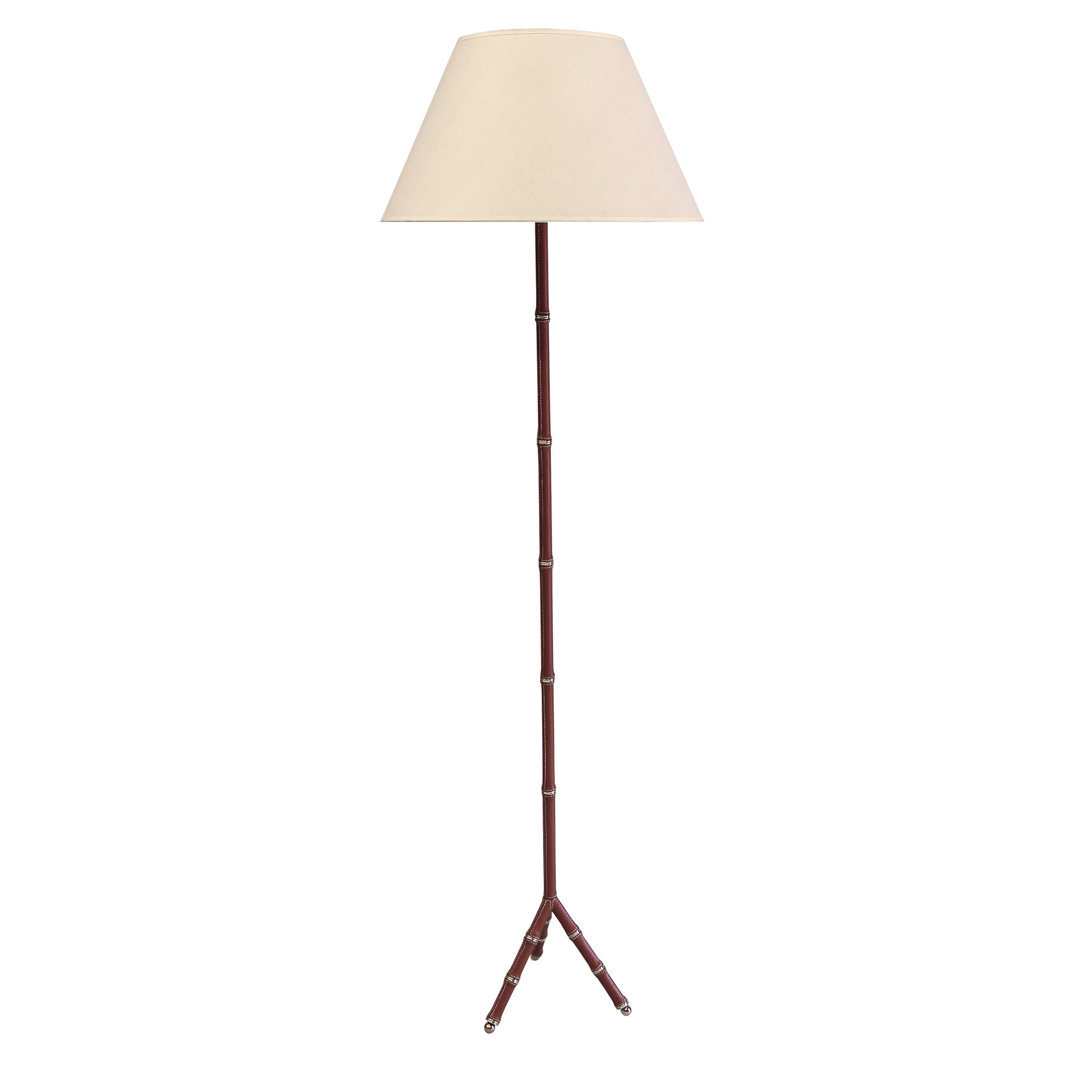 Adnet Floor Lamp Tan Leather with sizing 2000 X 2000