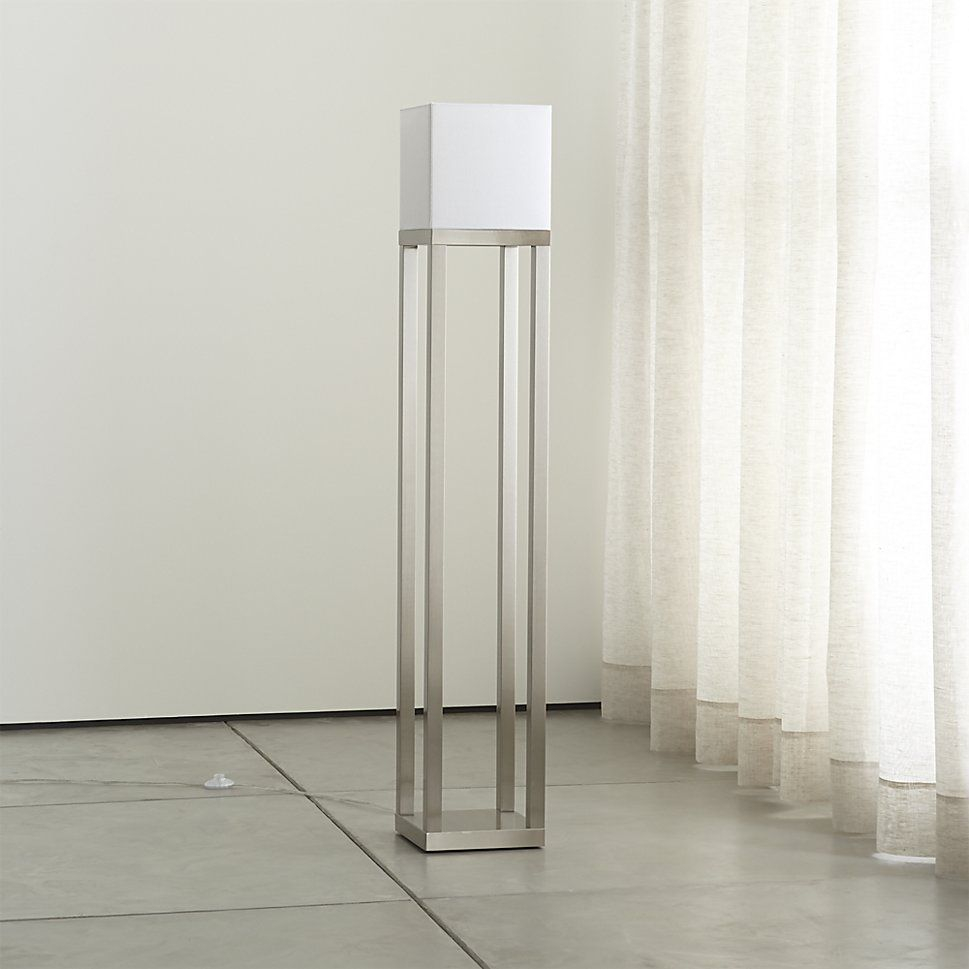 Aerin Brushed Nickel Floor Lamp Crate And Barrel regarding proportions 969 X 969