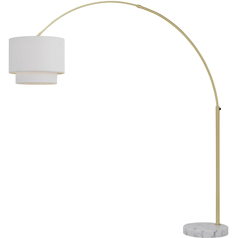 Af Lighting Arched 74 In Gold Floor Lamp With Fabric Shade in measurements 1000 X 1000