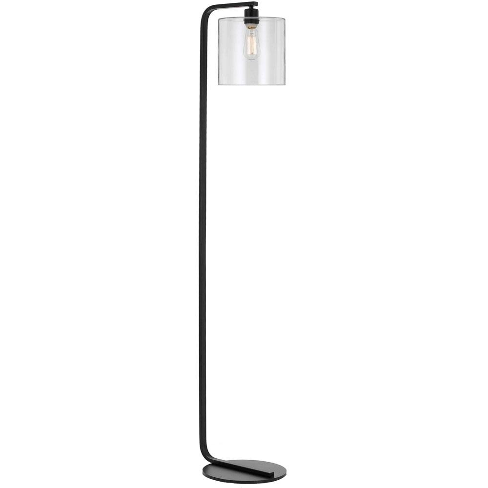 Af Lighting Lowell 605 In Black Floor Lamp With Clear Glass Globe in size 1000 X 1000